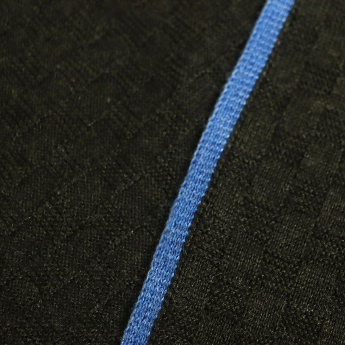 LOUIS VUITTON Scarf Main: 70% wool, Main: 20% silk, Main: 10% cashmere, Part: cowhide Dark gray x blue mens
