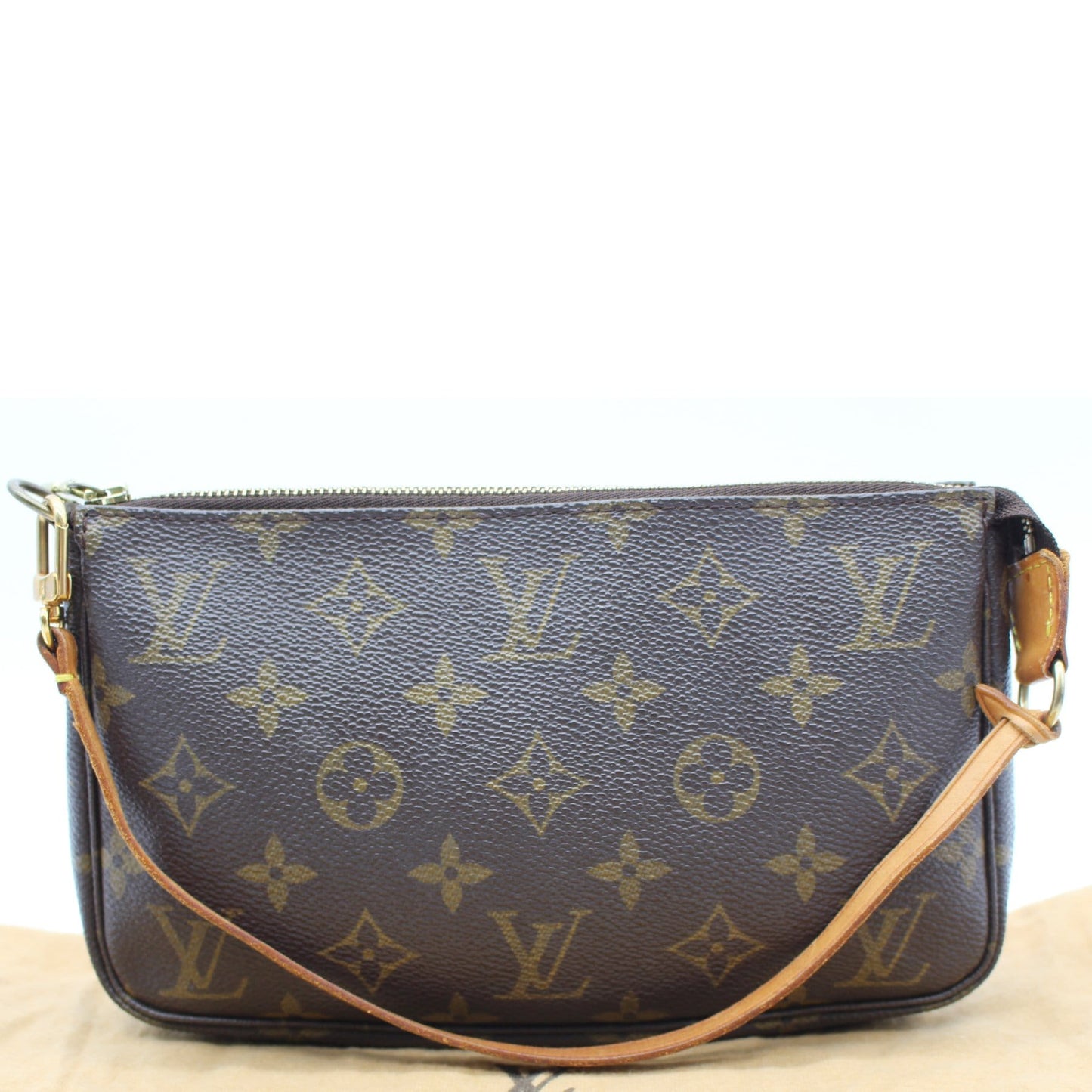 LOUIS VUITTON Pochette Accessoires Monogram Canvas Pouch  Brown