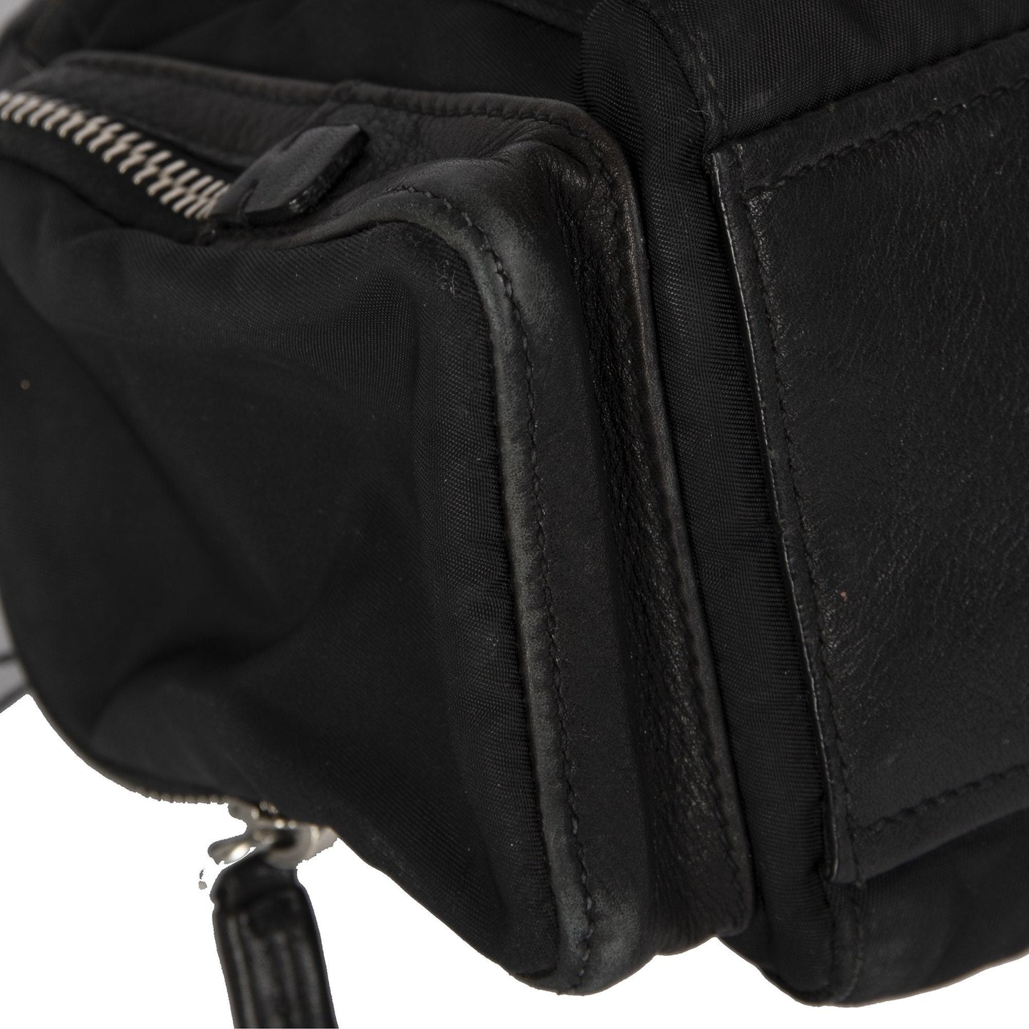 Prada Easy Tessuto Leather-Trimmed Bag