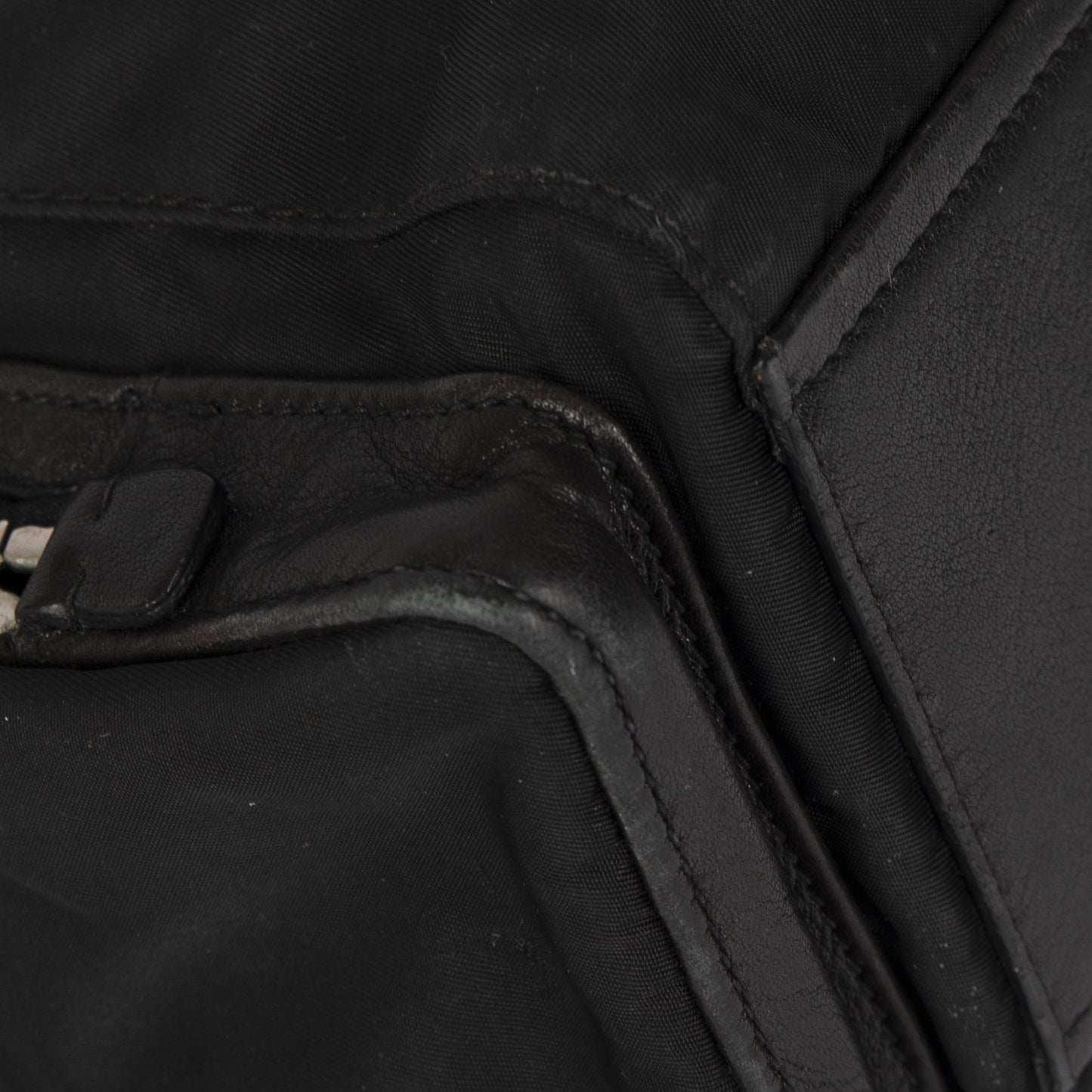 Prada Easy Tessuto Leather-Trimmed Bag