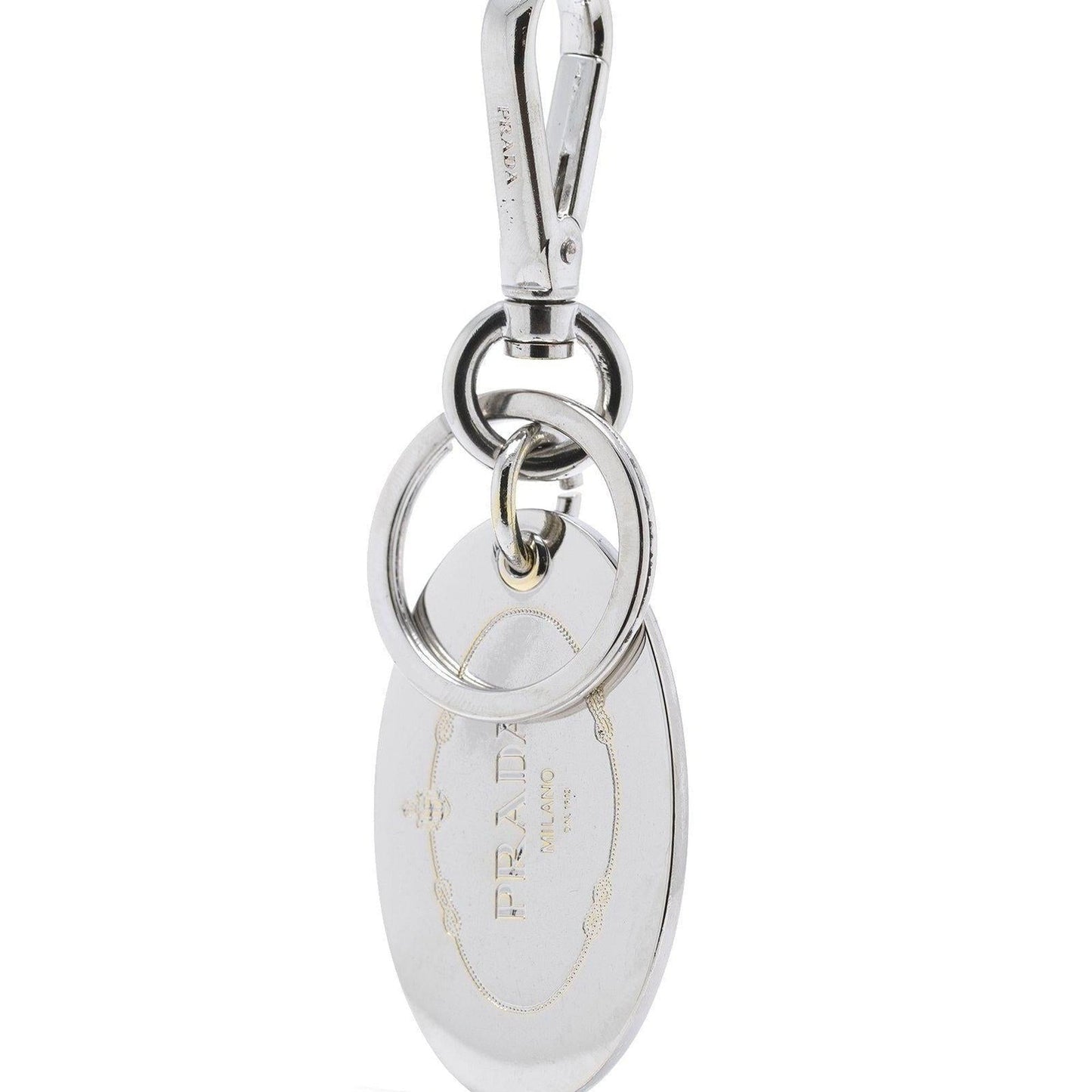 Prada Oval Logo Keychain
