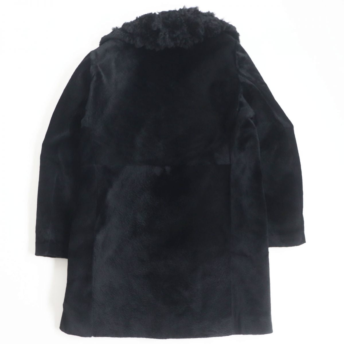 GUCCI Duffel coat Outer: Kangaroo, Part: Cowhide, Lining: 100% Alpaca, Sleeve Lining: 58% Rayon, Sleeve Lining: 42% Silk black mens 46