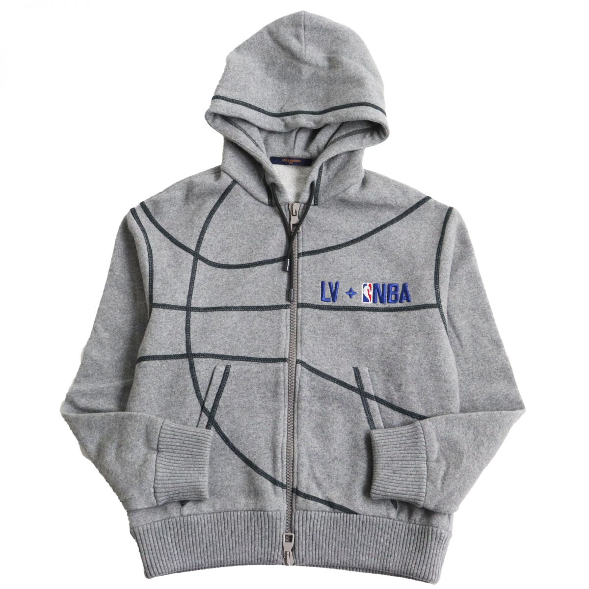 LOUIS VUITTON Hoodie Outer fabric: 37% cashmere, 37% wool, 26% cotton gray mens XS