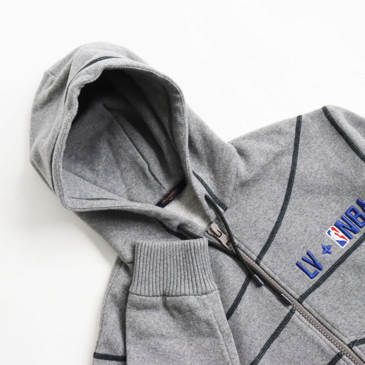 LOUIS VUITTON Hoodie Outer fabric: 37% cashmere, 37% wool, 26% cotton gray mens XS