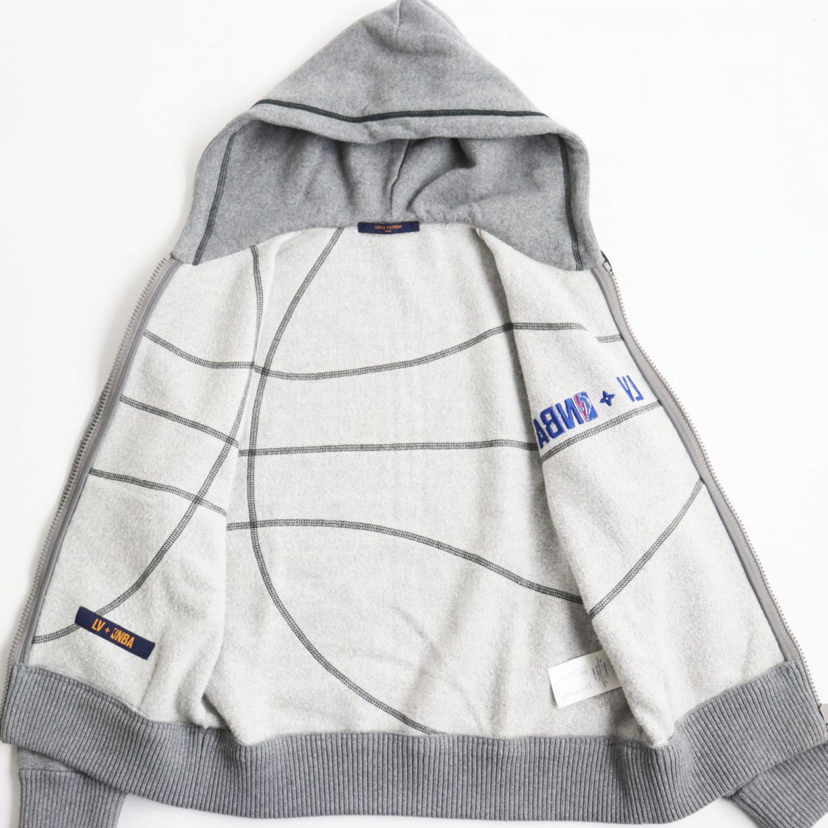LOUIS VUITTON Hoodie Outer fabric: 37% cashmere, 37% wool, 26% cotton gray mens XS