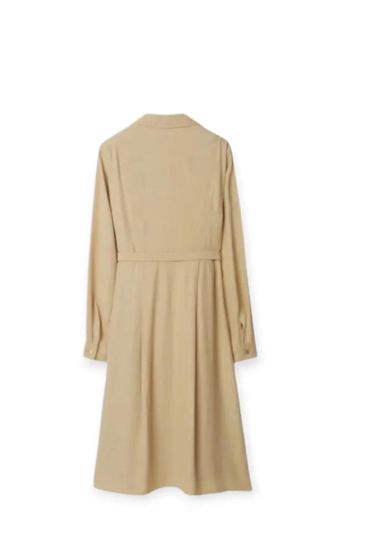 Luxury Burberry Alverley Trench Dress Beige
