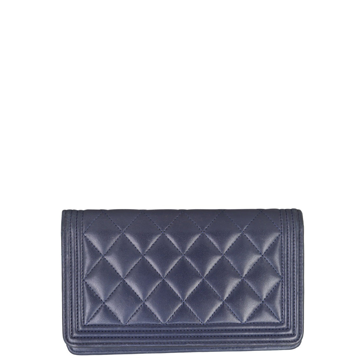 Chanel Boy Long Flap Wallet | Navy