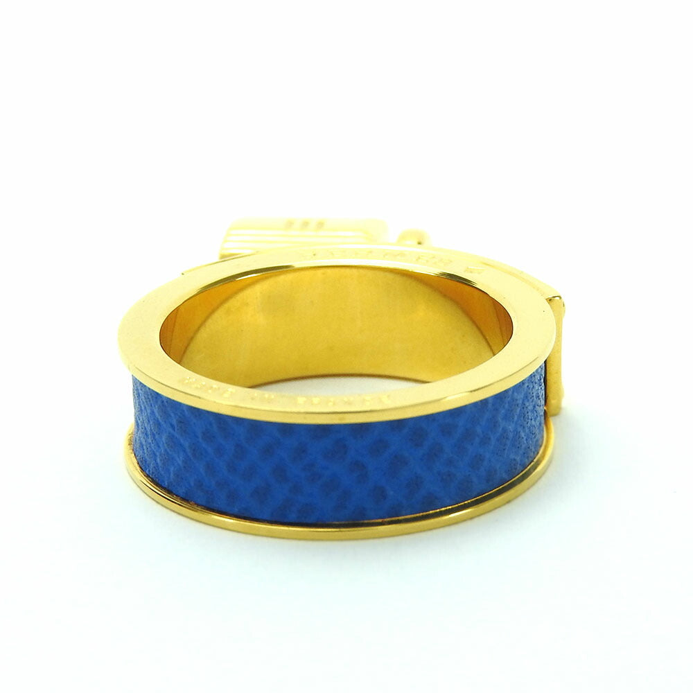 HERMES Scarf ring Metal, Leather gold Women