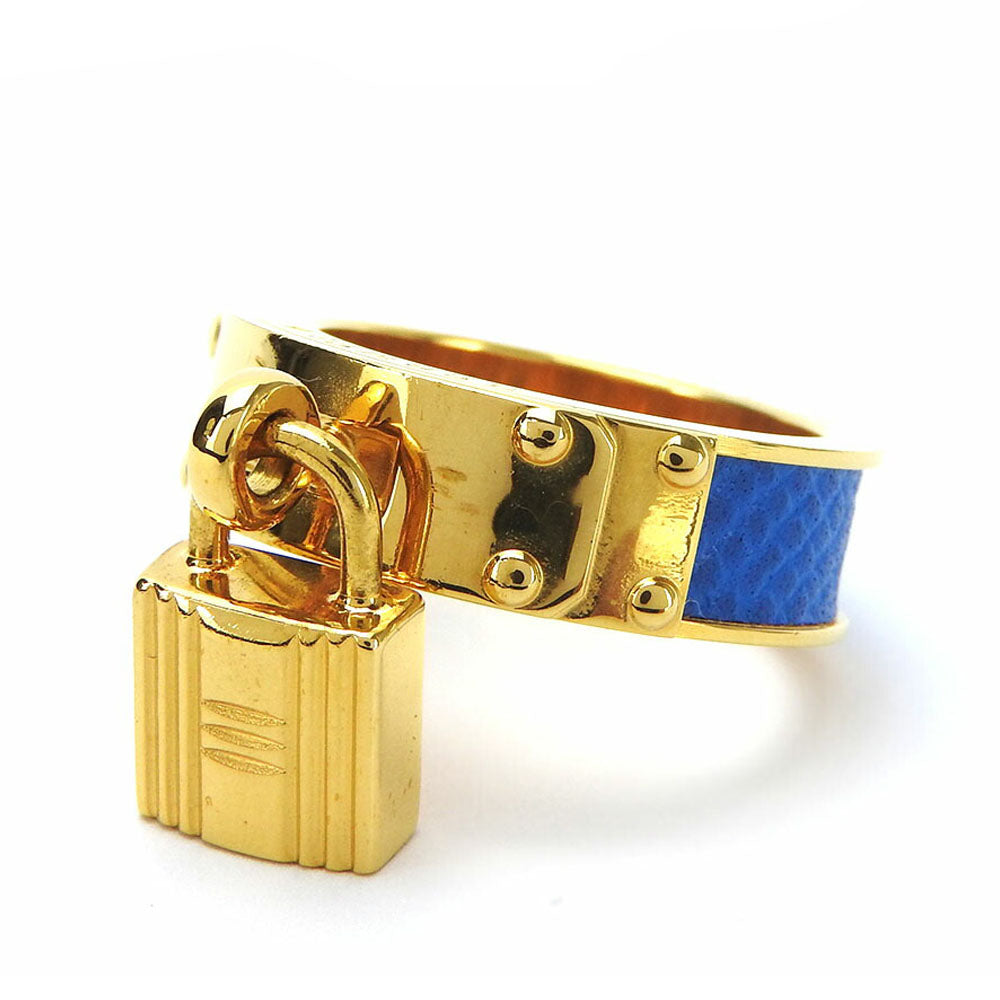 HERMES Scarf ring Metal, Leather gold Women