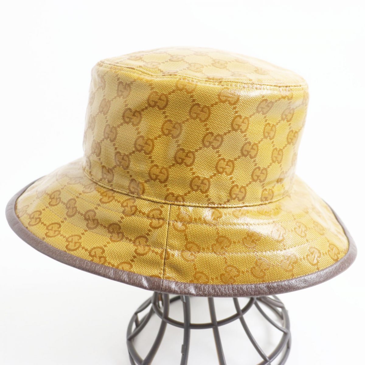 GUCCI hat Outer: 67% polyamide (nylon), Outer: 33% cotton, Lining: 65% cotton, Lining: 35% linen, Partially: leather, Inner: 55% cotton, 45% viscose Beige type Gucci x Adidas collaboration mens S