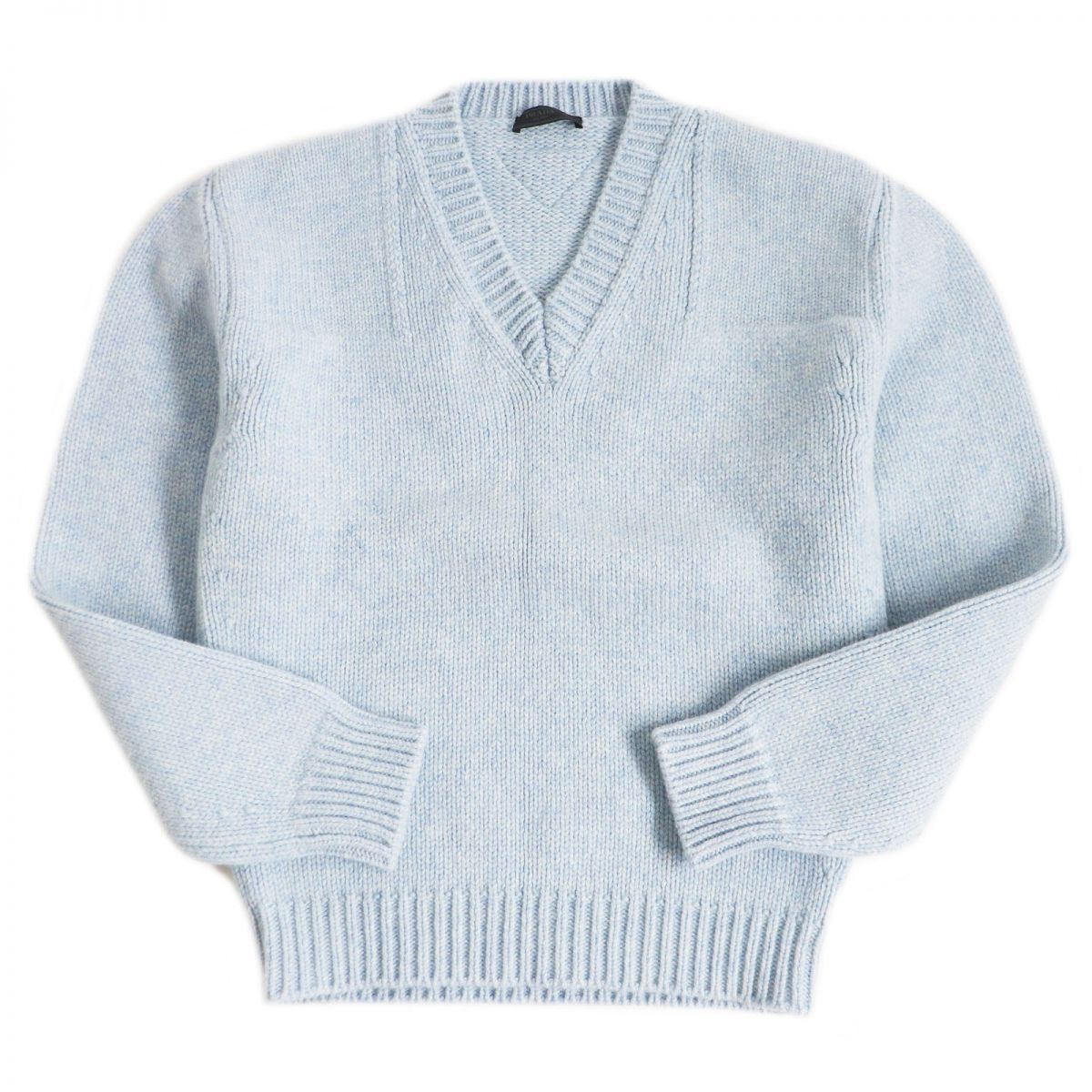 PRADA knit Main: 100% virgin wool Light blue mens 44