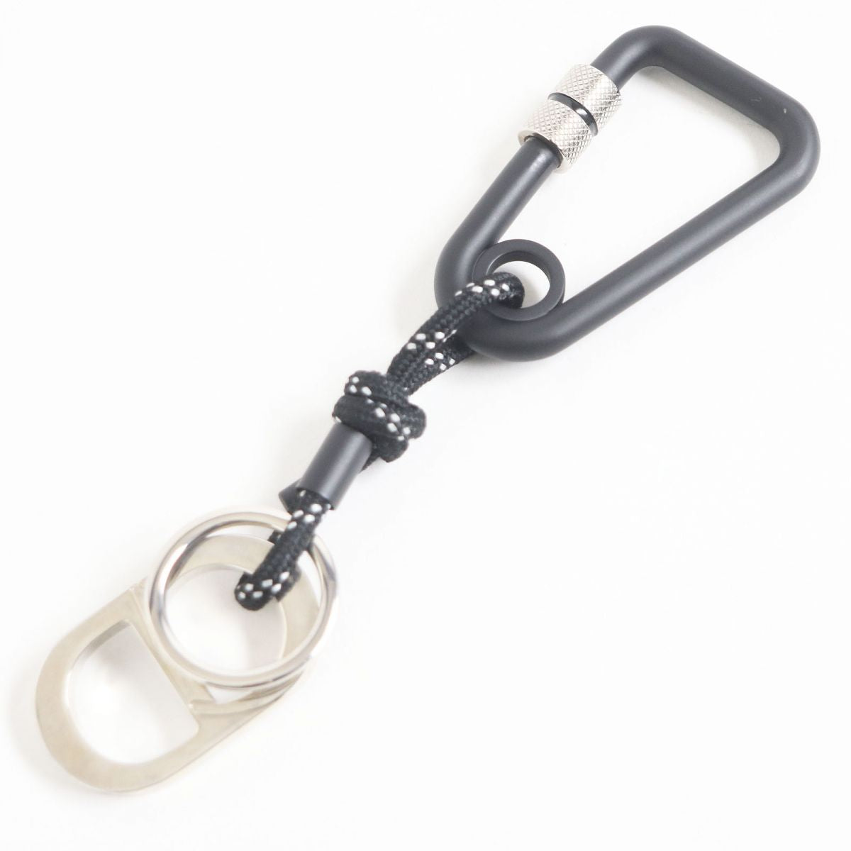 Dior HOMME charm brass Black / Silver Snap hook Climbing rope carabiner mens