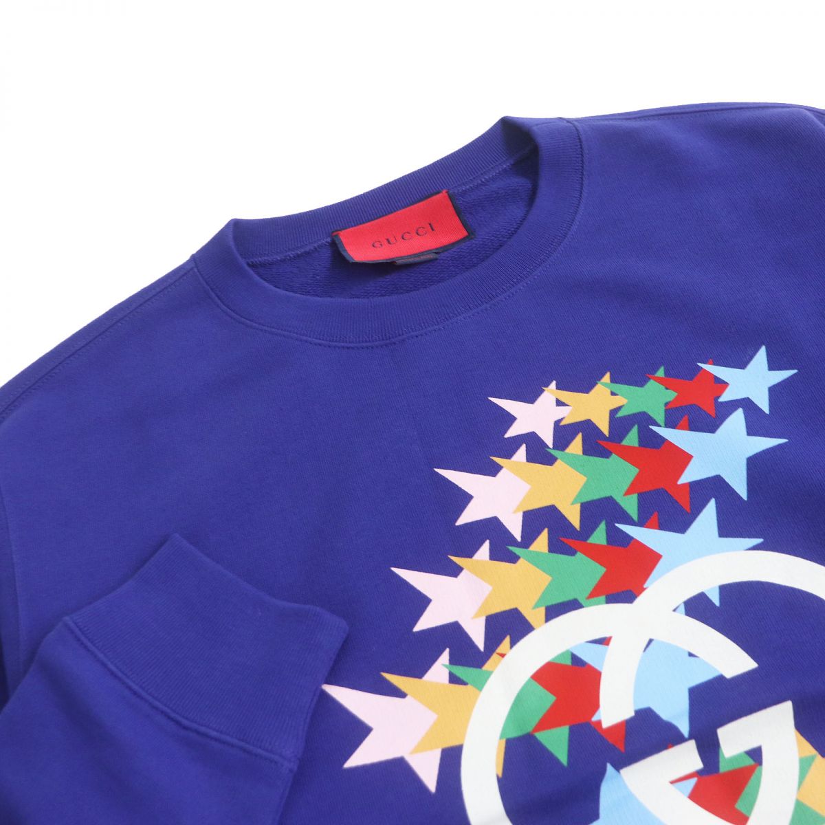 GUCCI sweat Main: 100% cotton blue mens XS