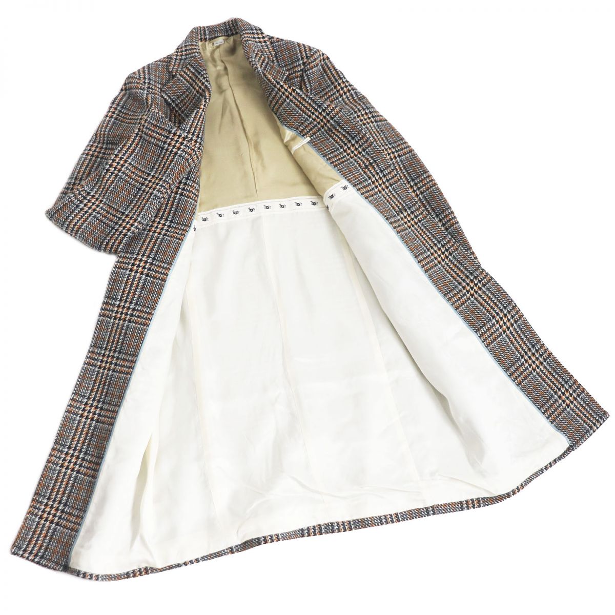 GUCCI Chester coat Outer: 82% wool, Outer: 18% nylon, Lining: 100% rayon, Sleeve lining: 100% cupra, Part: 68% rayon Gray typeMulticolor mens 44