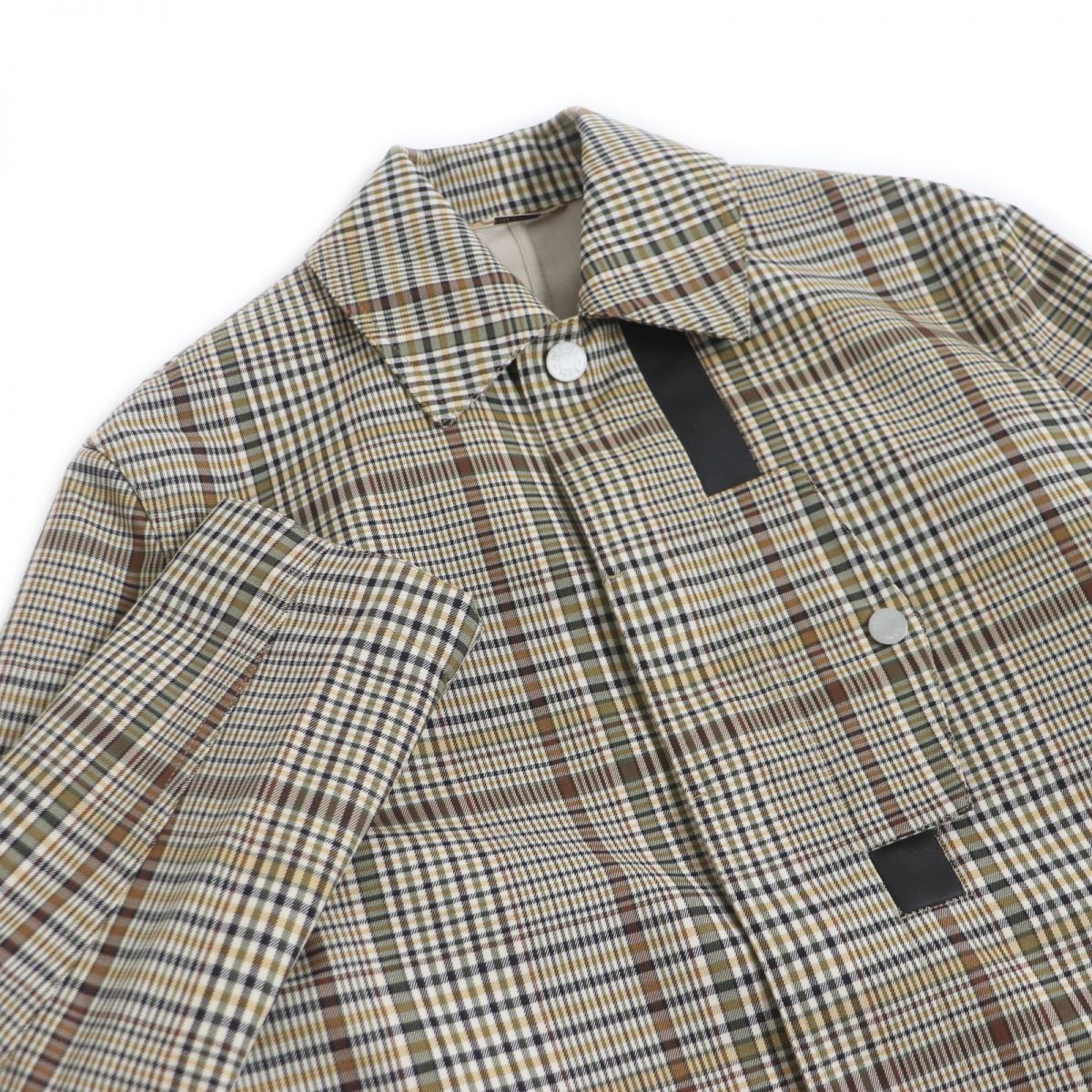 HERMES Stainless collar coat Outer: 100% wool, Lining: 100% cotton, Part: 100% sheepskin Brown type mens 44