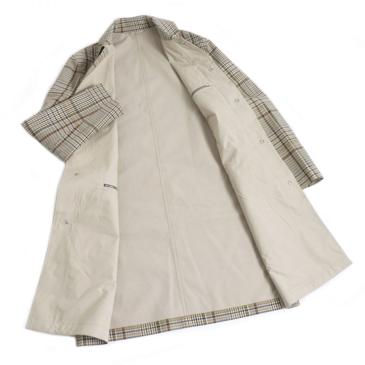 HERMES Stainless collar coat Outer: 100% wool, Lining: 100% cotton, Part: 100% sheepskin Brown type mens 44