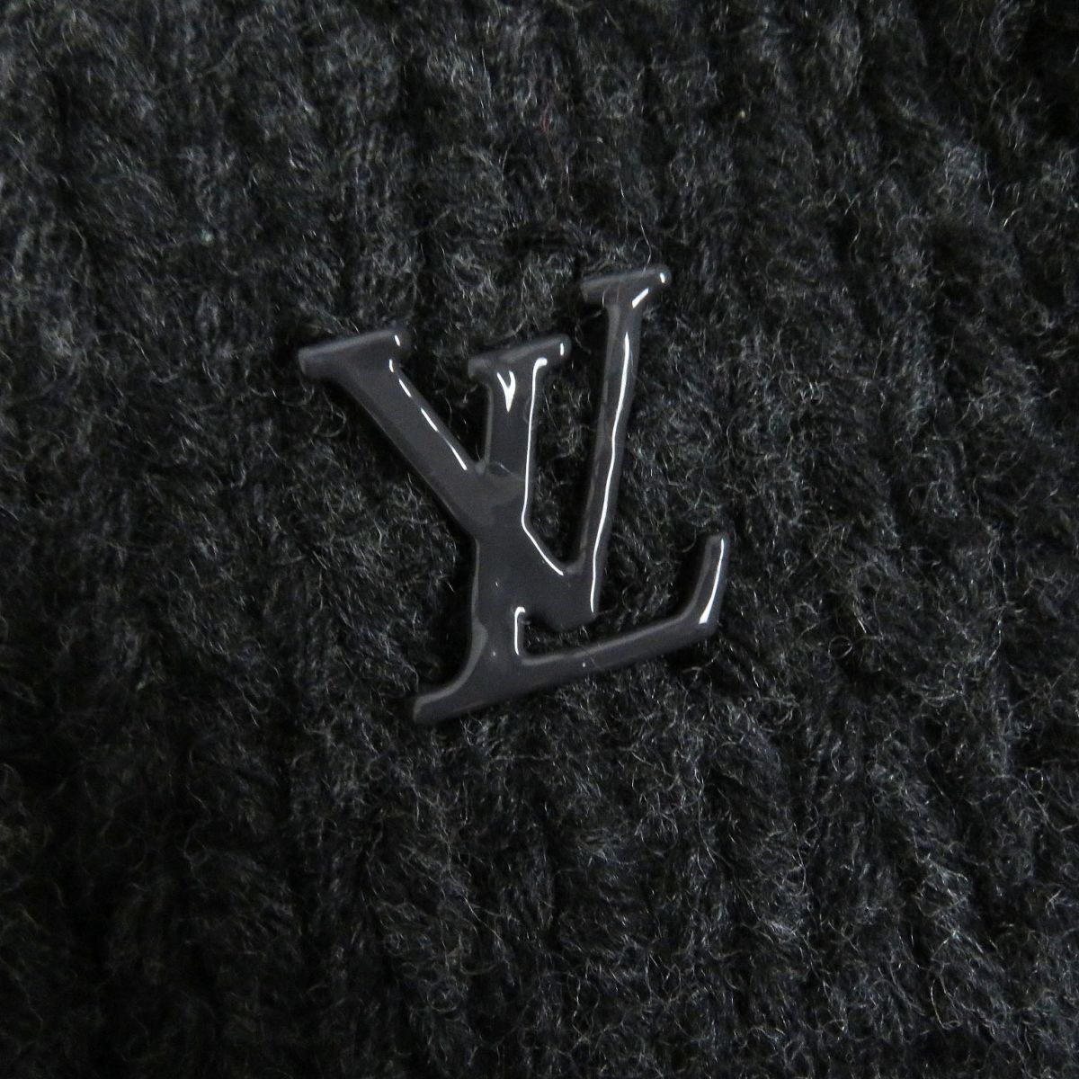 LOUIS VUITTON knit Main: 100% wool Dark gray mens XS
