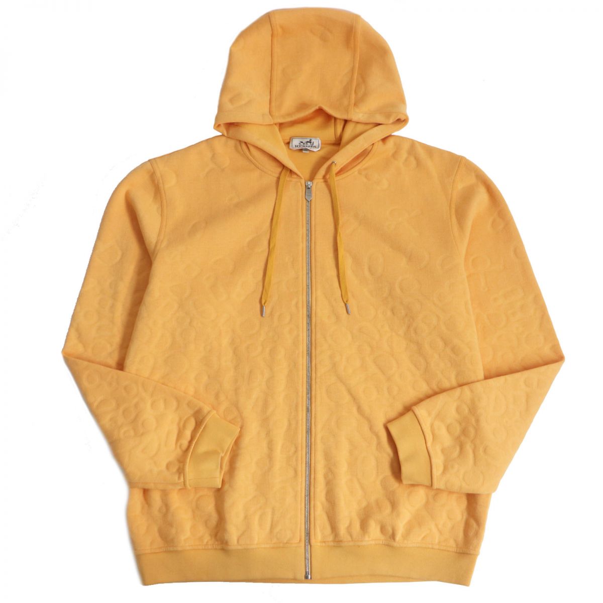 HERMES Hoodie Main: 72% nylon, Main: 26% cotton, Main: 2% polyurethane, Part: 90% cotton, Part: 10% polyurethane Orange mens XXL