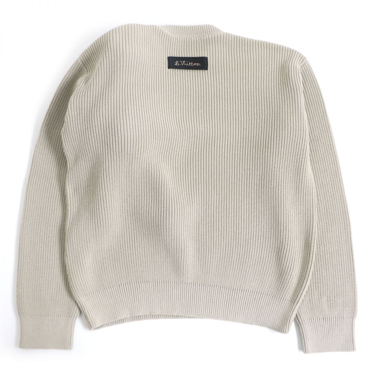LOUIS VUITTON knit Main: 56% cotton, Main: 44% polyester, Filling: 100% polyester beige mens S