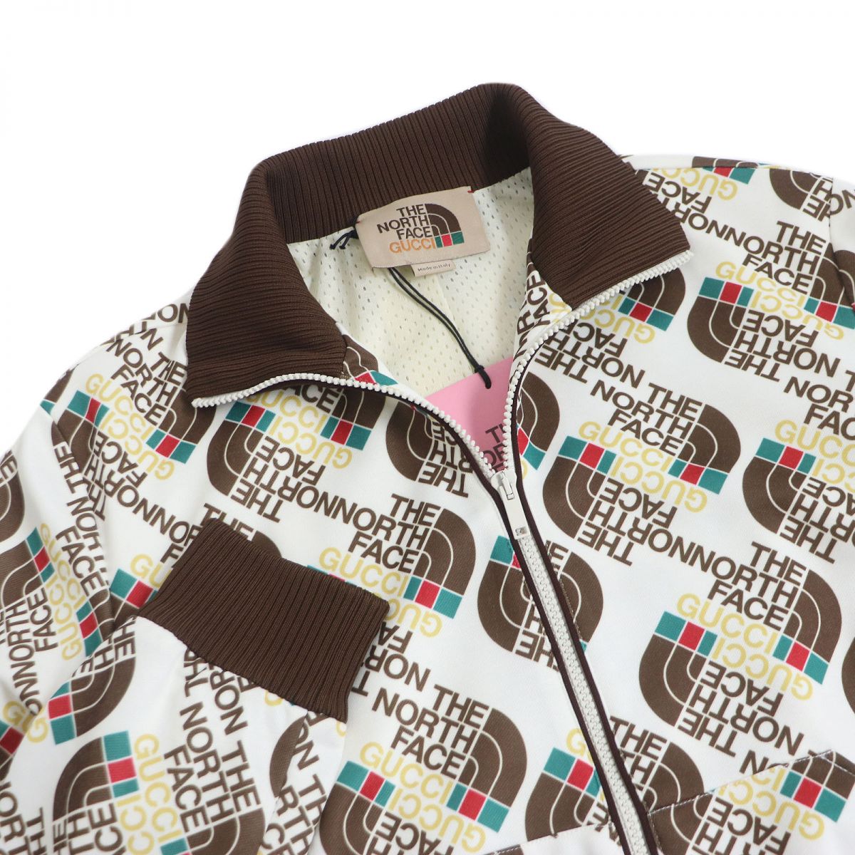 GUCCI Jersey Outer: 55% polyester, Outer: 45% cotton, Lining: 100% polyester, Part: 93% polyester, Part: 5% polyamide, Part: 2% elastane White type mens S