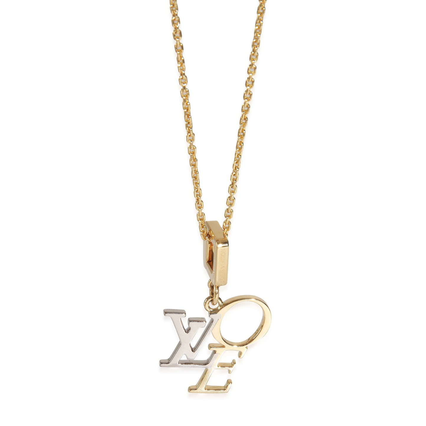 Louis Vuitton White Gold & Yellow GoldLOVE Pendant