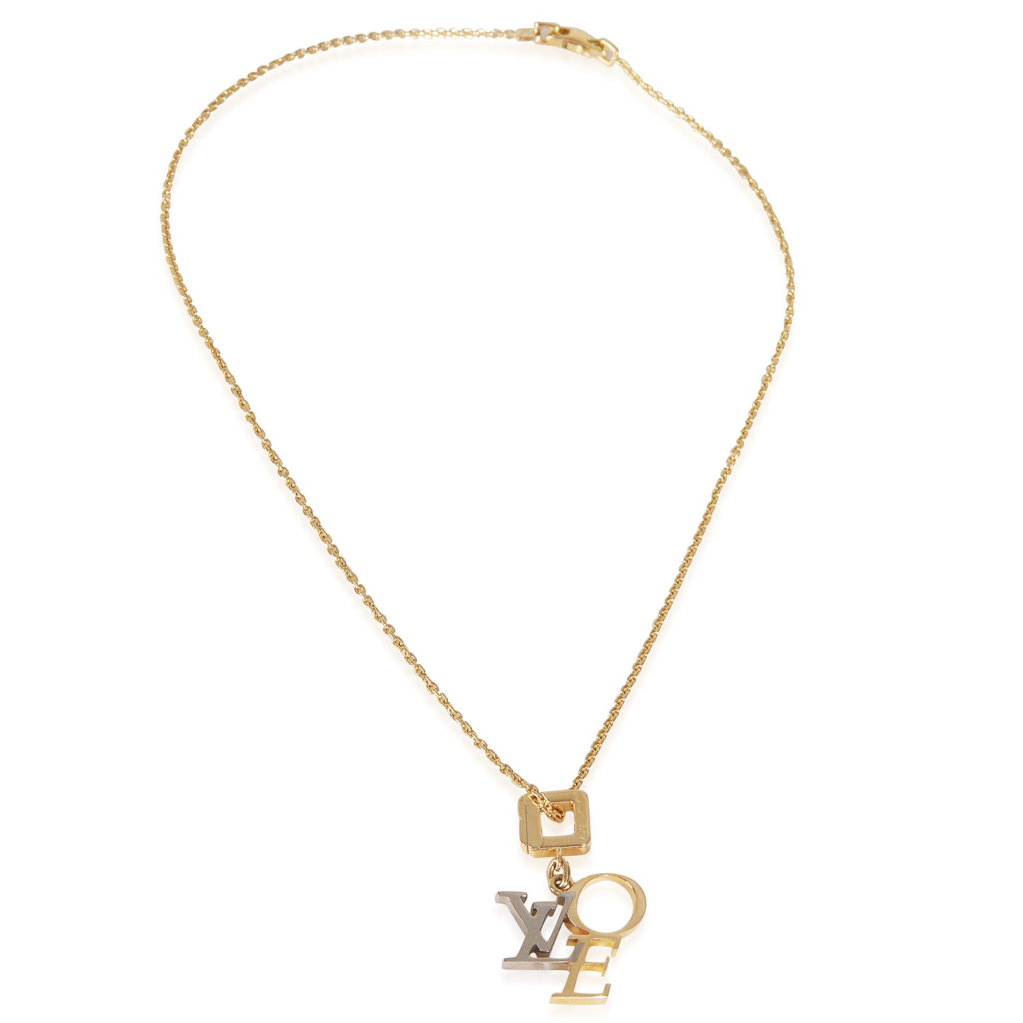 Louis Vuitton White Gold & Yellow GoldLOVE Pendant
