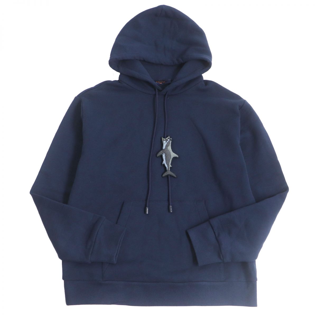 LOUIS VUITTON Hoodie Main: 100% cotton, part: 100% polyester, part: glass Navy mens L