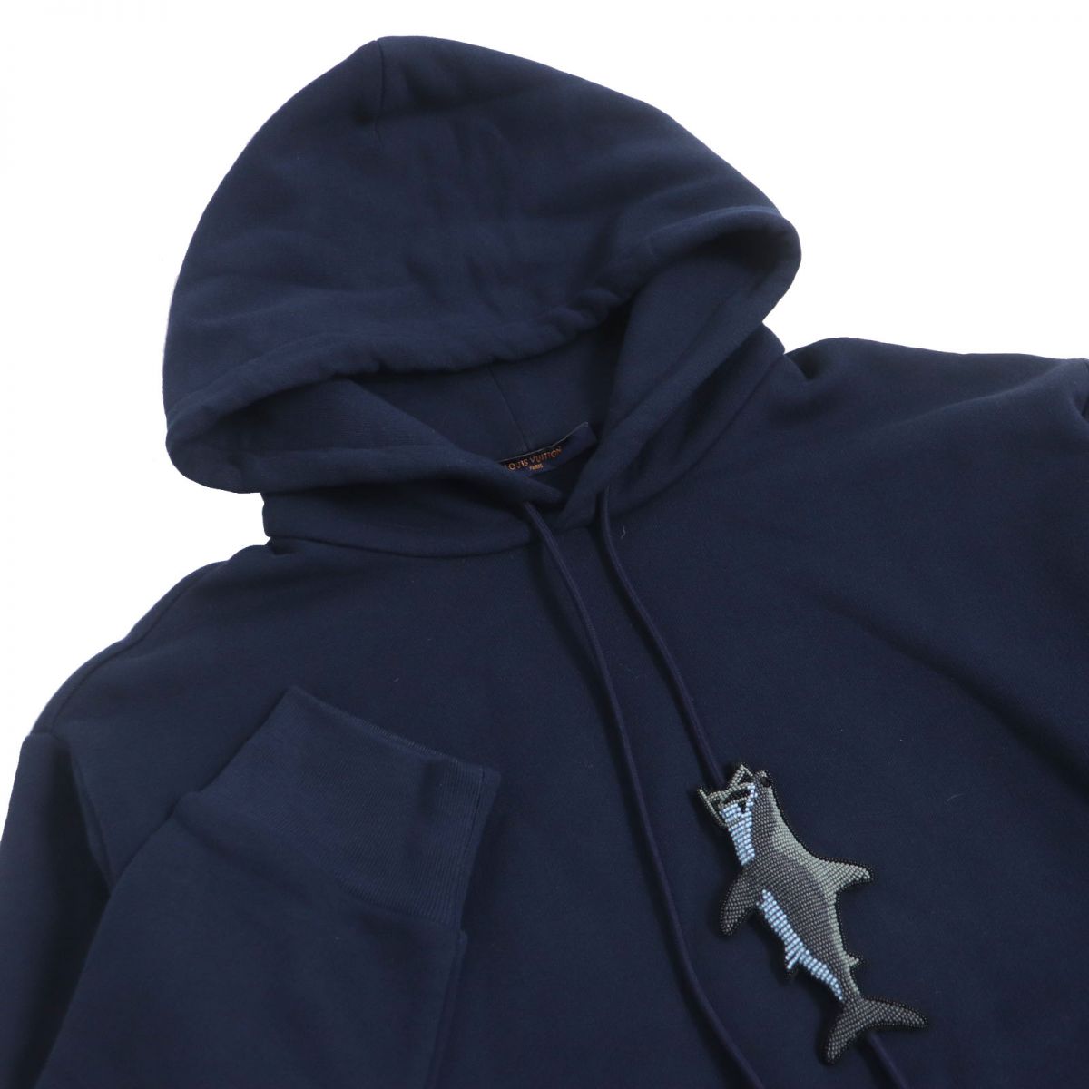 LOUIS VUITTON Hoodie Main: 100% cotton, part: 100% polyester, part: glass Navy mens L