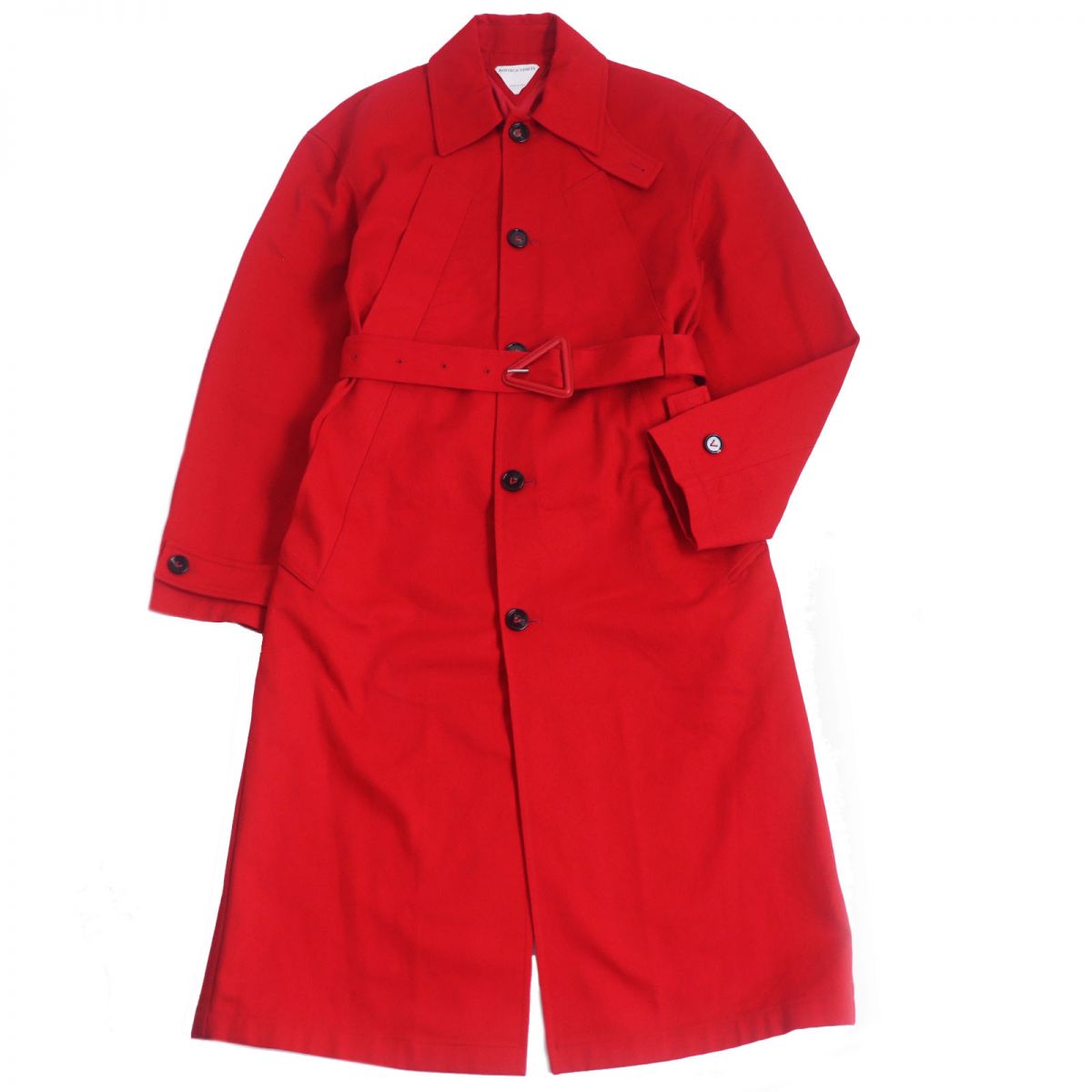 BOTTEGAVENETA trench coat Outer: 100% cotton, Leather: Sheepskin, Lining: 72% cotton, Lining: 20% rayon, Lining: 8% polyester Red mens 44