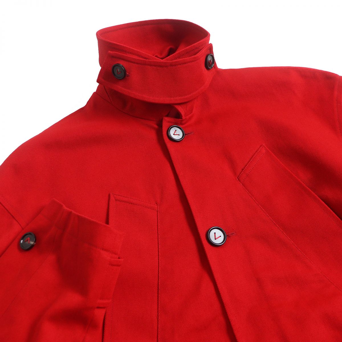 BOTTEGAVENETA trench coat Outer: 100% cotton, Leather: Sheepskin, Lining: 72% cotton, Lining: 20% rayon, Lining: 8% polyester Red mens 44