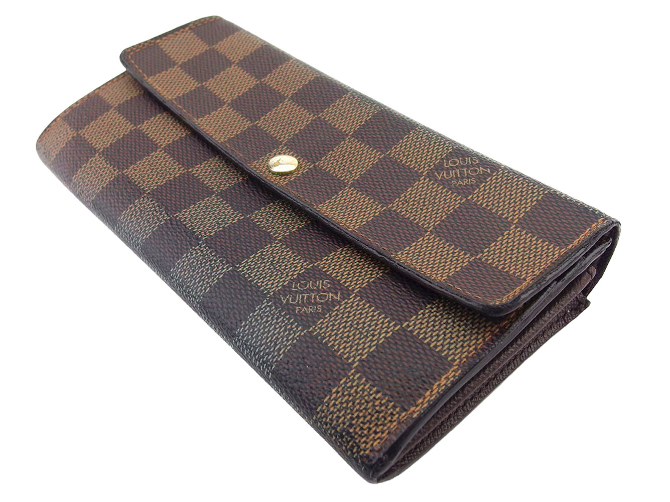LOUIS VUITTON Long Wallet Purse N61734 Brown beige Portefeuille Sarah