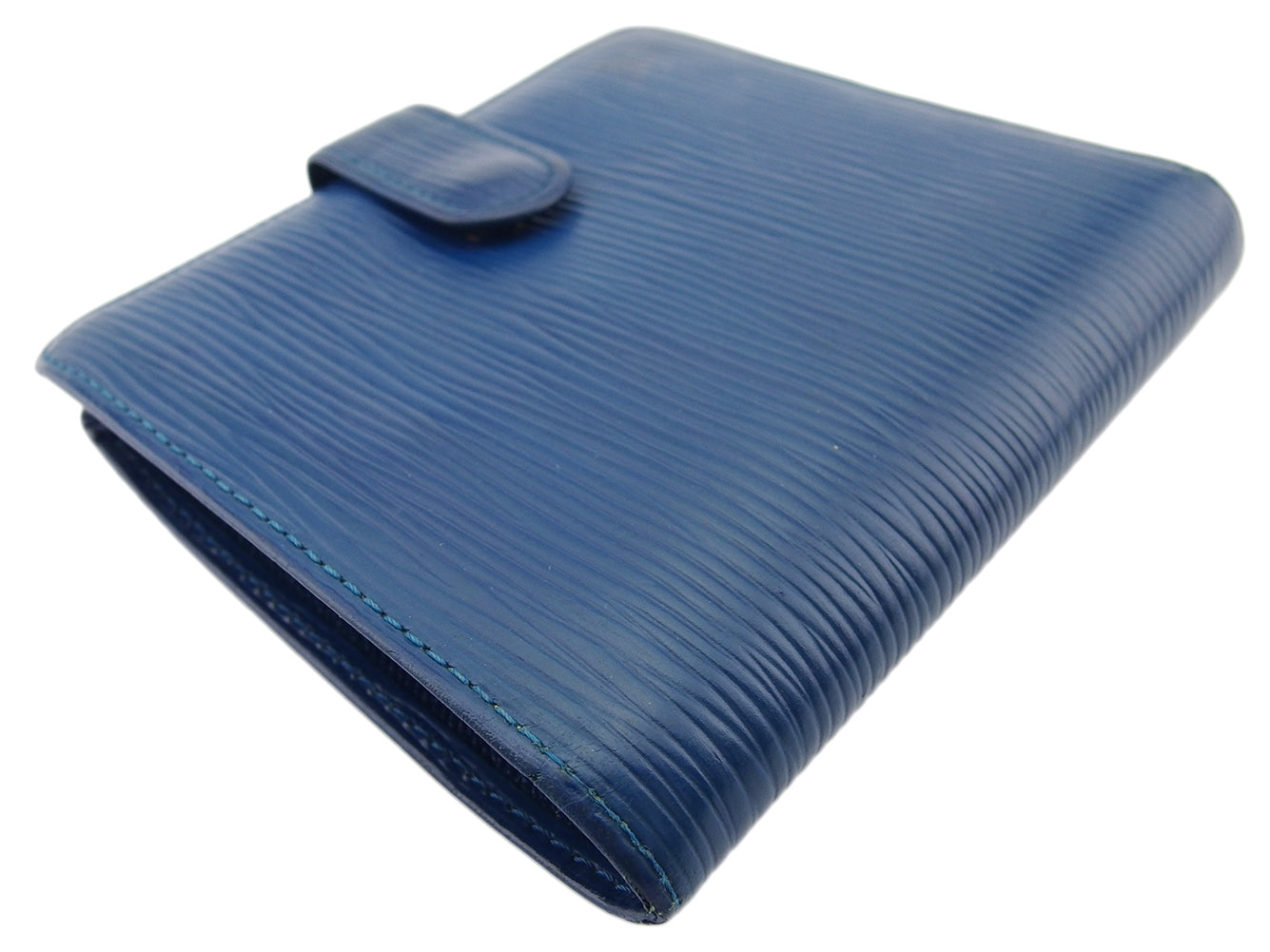 LOUIS VUITTON Bifold Wallet M63555 blue Porte Billets Compact