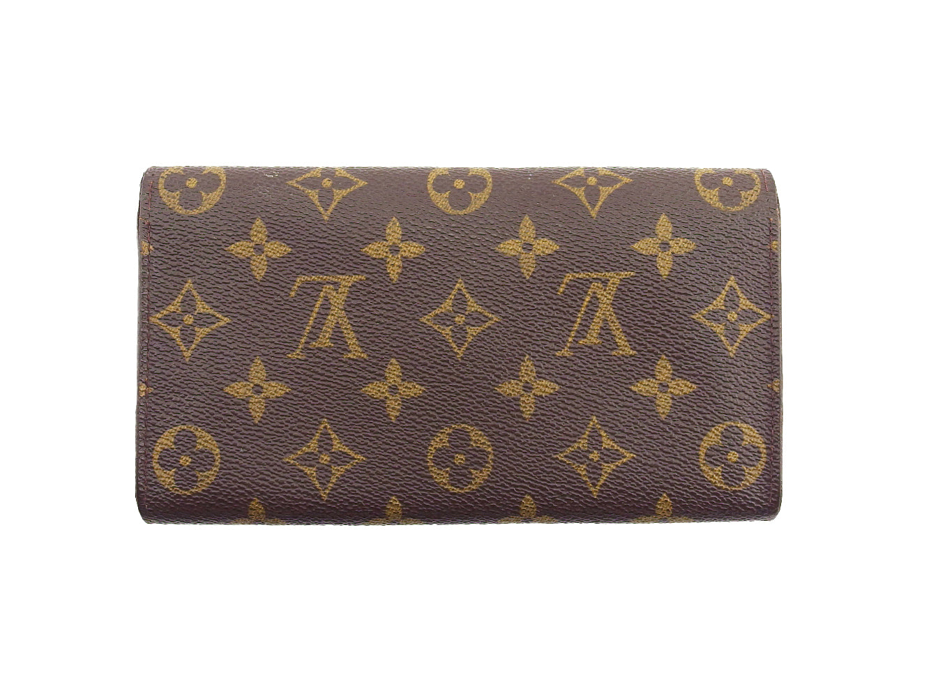 LOUIS VUITTON Long Wallet Purse M61725 Brown beige Pochette Porto MonÃÂ©credi