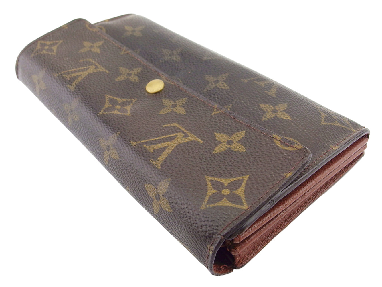 LOUIS VUITTON Long Wallet Purse M61726 Brown beige Pochette Porto MonÃÂ©credi