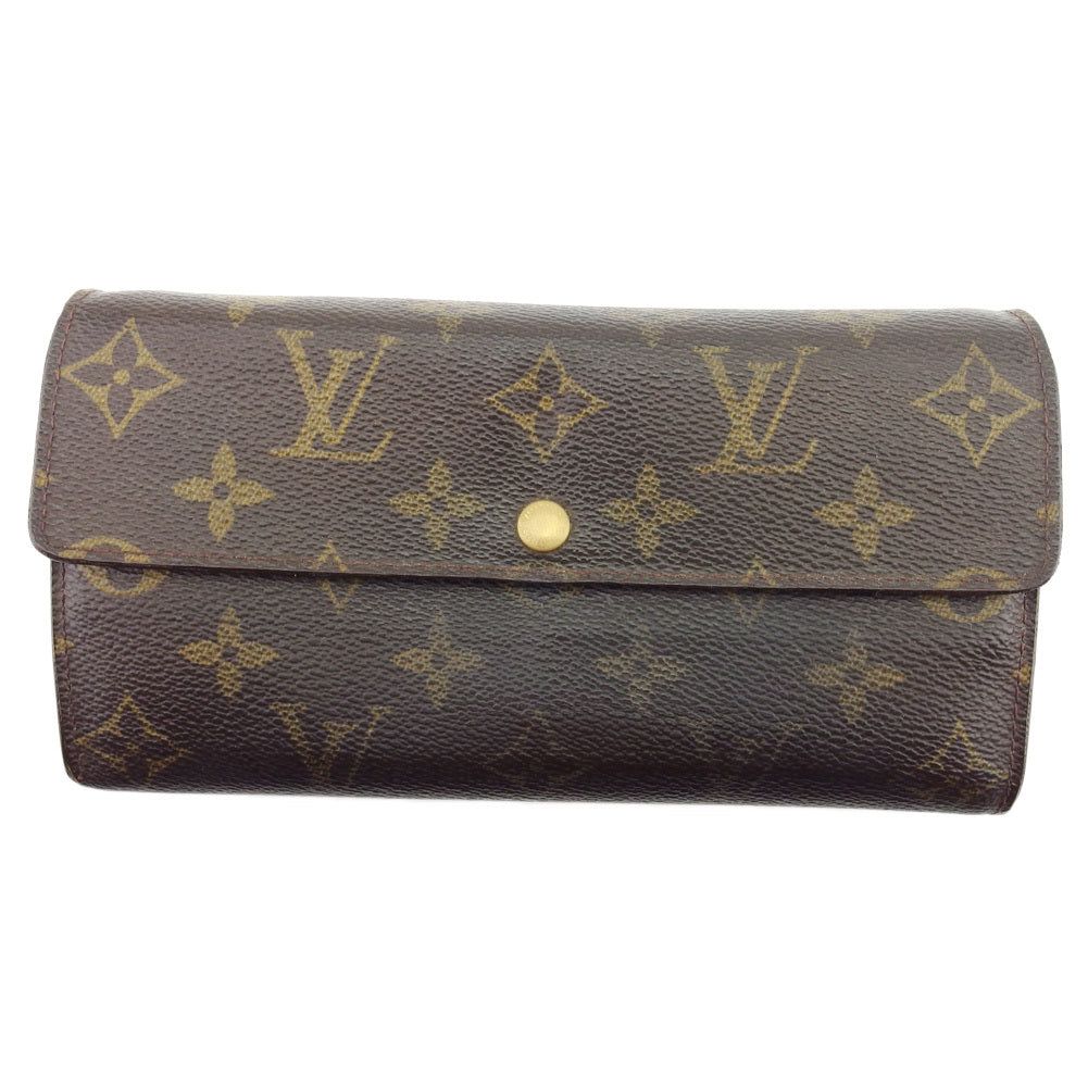 LOUIS VUITTON Long Wallet Purse M61726 Brown beige Pochette Porto MonÃÂ©credi
