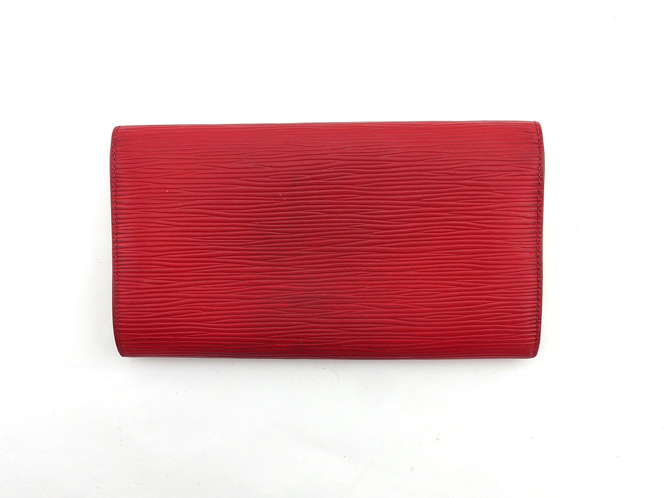 LOUIS VUITTON Long Wallet Purse M63577 Red Pochette Porto MonÃÂ©credi