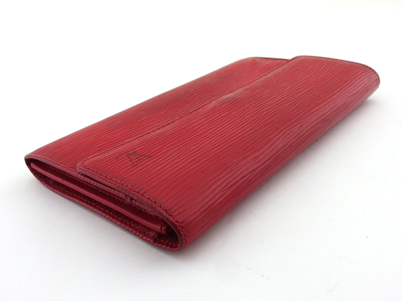LOUIS VUITTON Long Wallet Purse M63577 Red Pochette Porto MonÃÂ©credi