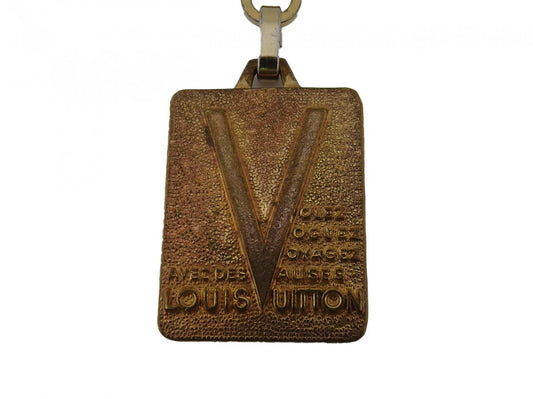 LOUIS VUITTON Key ring gold MALLTIER DEPUIS 1854
