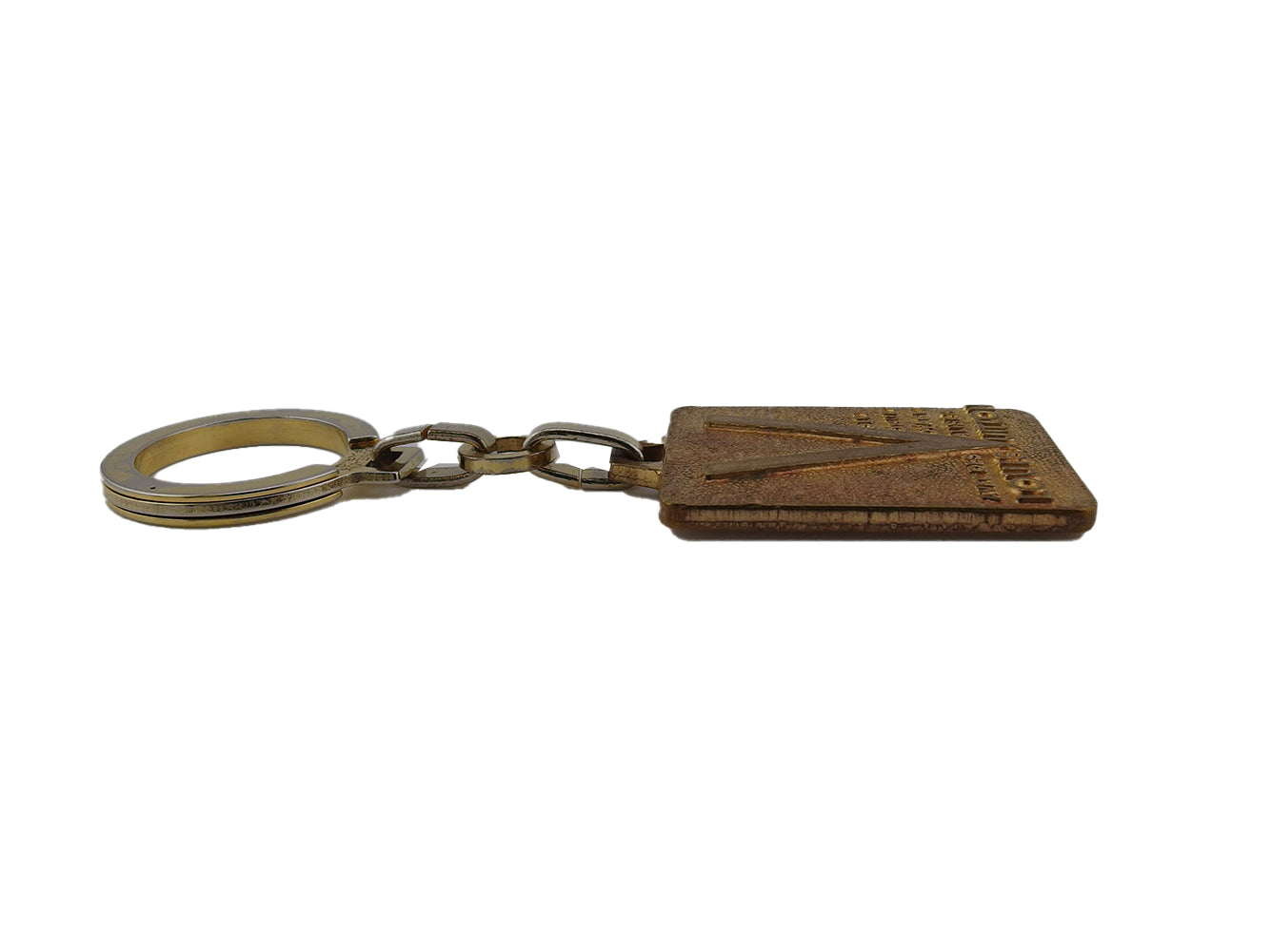 LOUIS VUITTON Key ring gold MALLTIER DEPUIS 1854