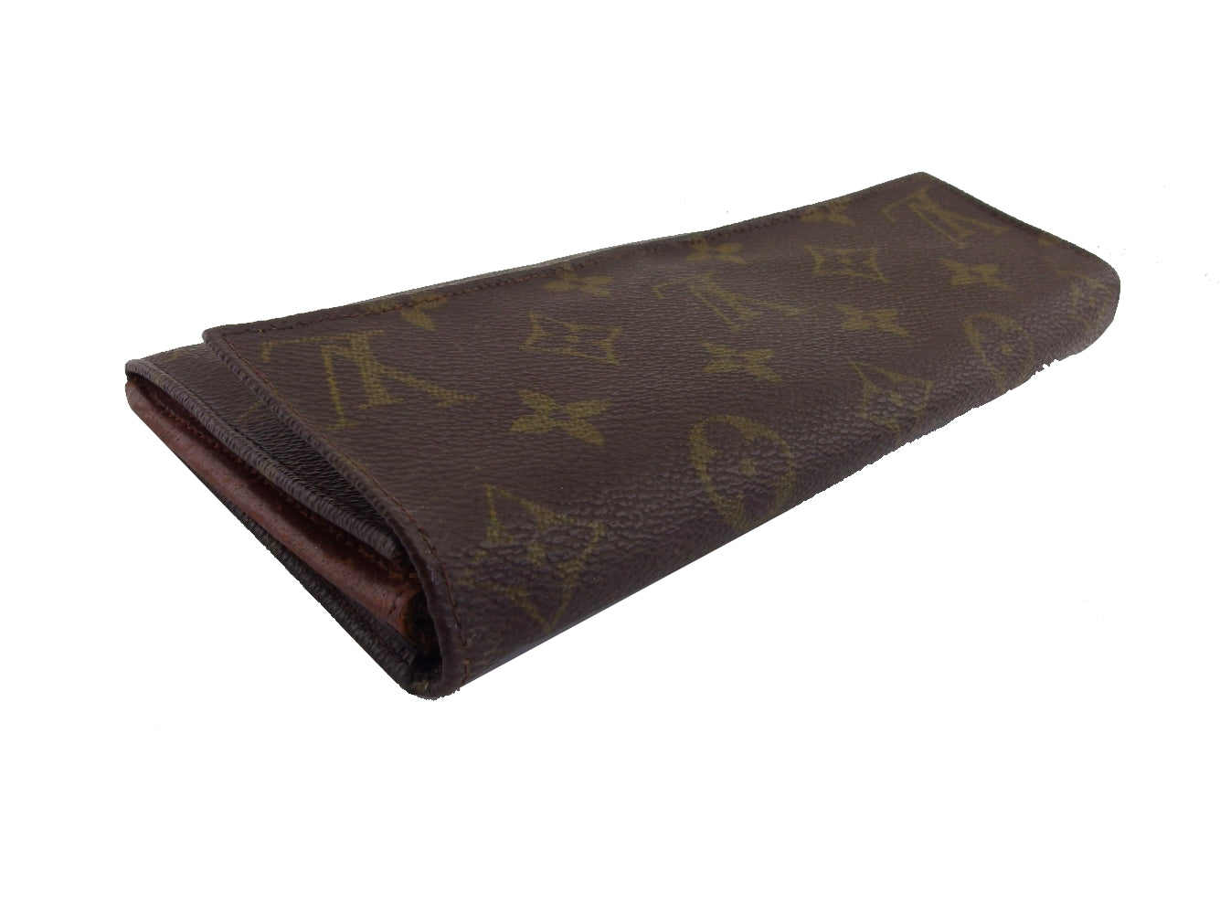 LOUIS VUITTON Long Wallet Purse Brown x beige Pochette Porto MonÃÂ©credi