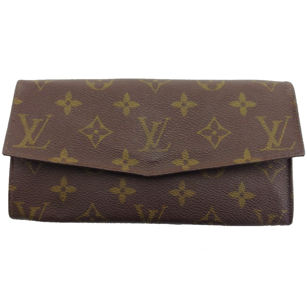 LOUIS VUITTON Long Wallet Purse Brown x beige Pochette Porto MonÃÂ©credi