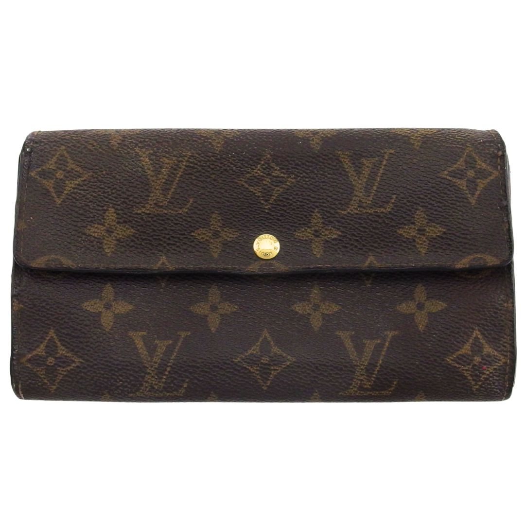 LOUIS VUITTON Long Wallet Purse M61725 Brown beige Pochette Porto MonÃÂ©credi