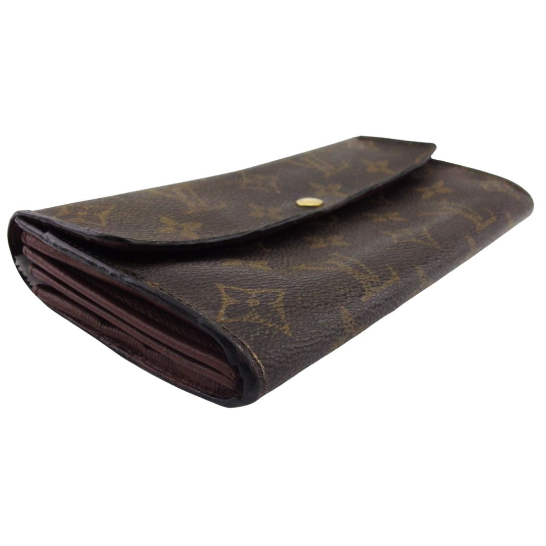 LOUIS VUITTON Long Wallet Purse M61725 Brown beige Pochette Porto MonÃÂ©credi