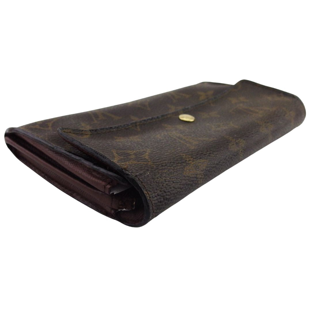 LOUIS VUITTON Long Wallet Purse M61725 Brown beige Pochette Porto MonÃÂ©credi