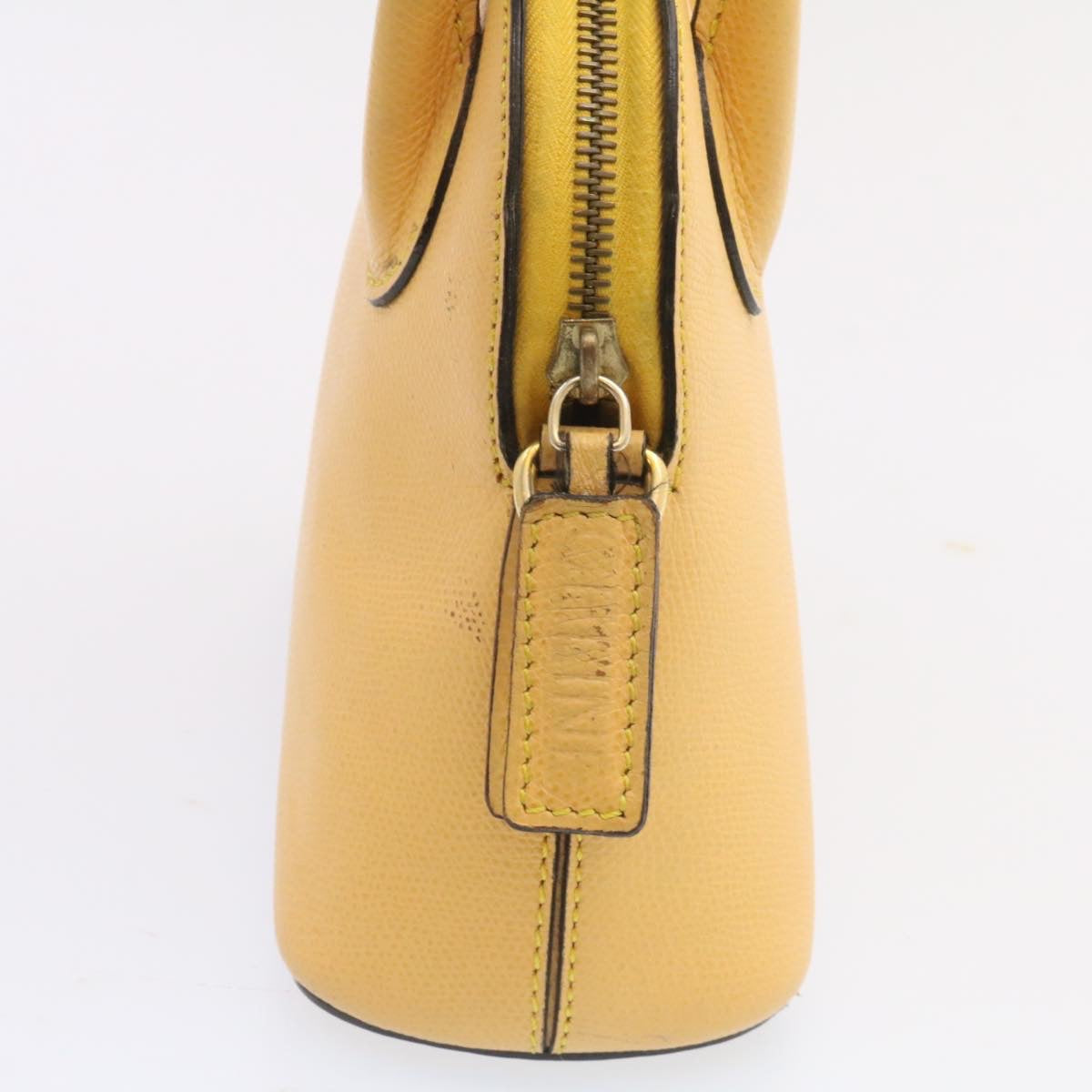 Luxury CELINE 2Way Hand Bag Shoulder Bag Caviar Skin Yellow  am1494s