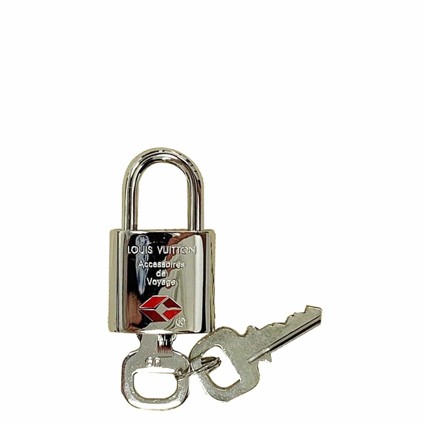 LOUIS VUITTON TSA Lock and Key Set Silver Number 007