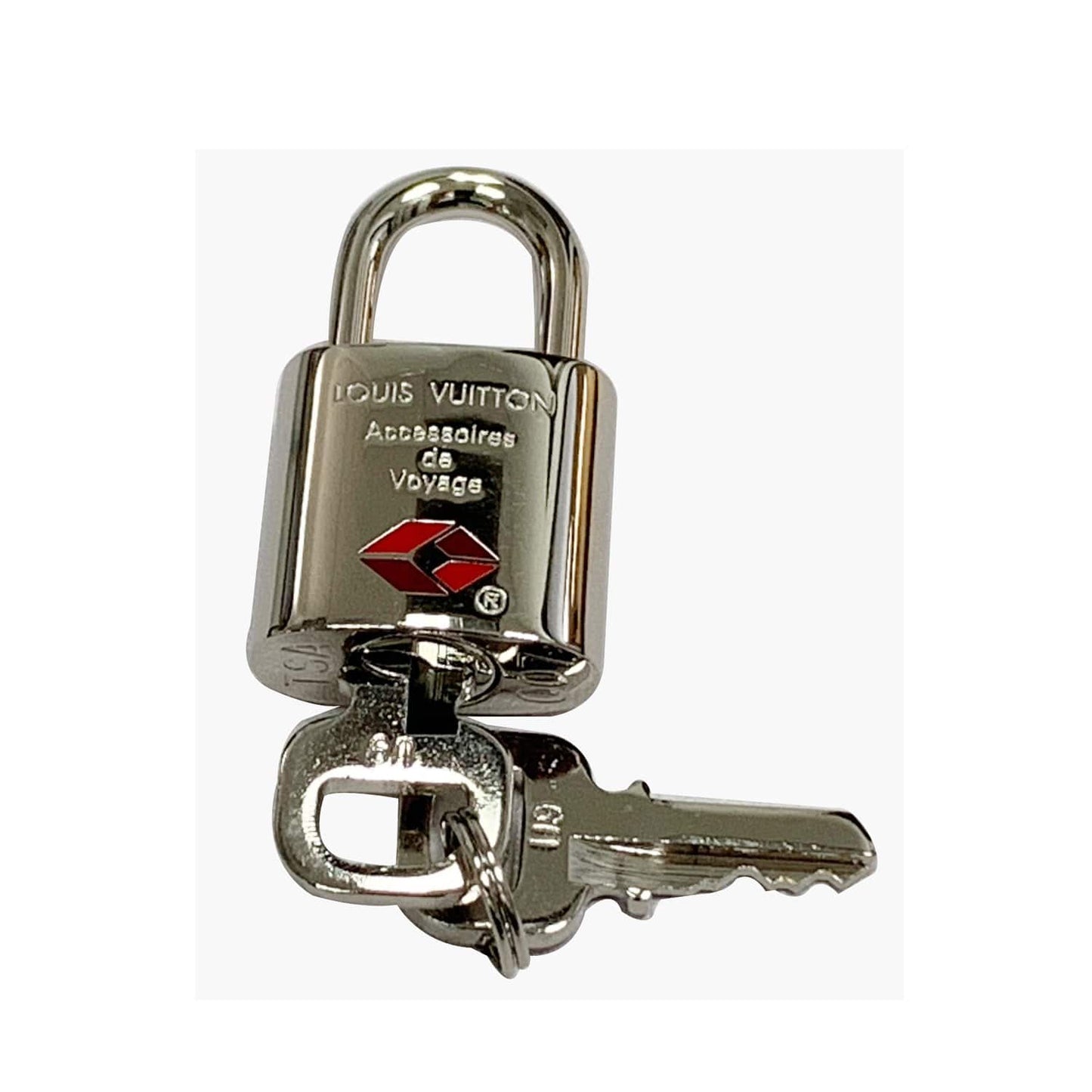 LOUIS VUITTON TSA Lock and Key Set Silver Number 007