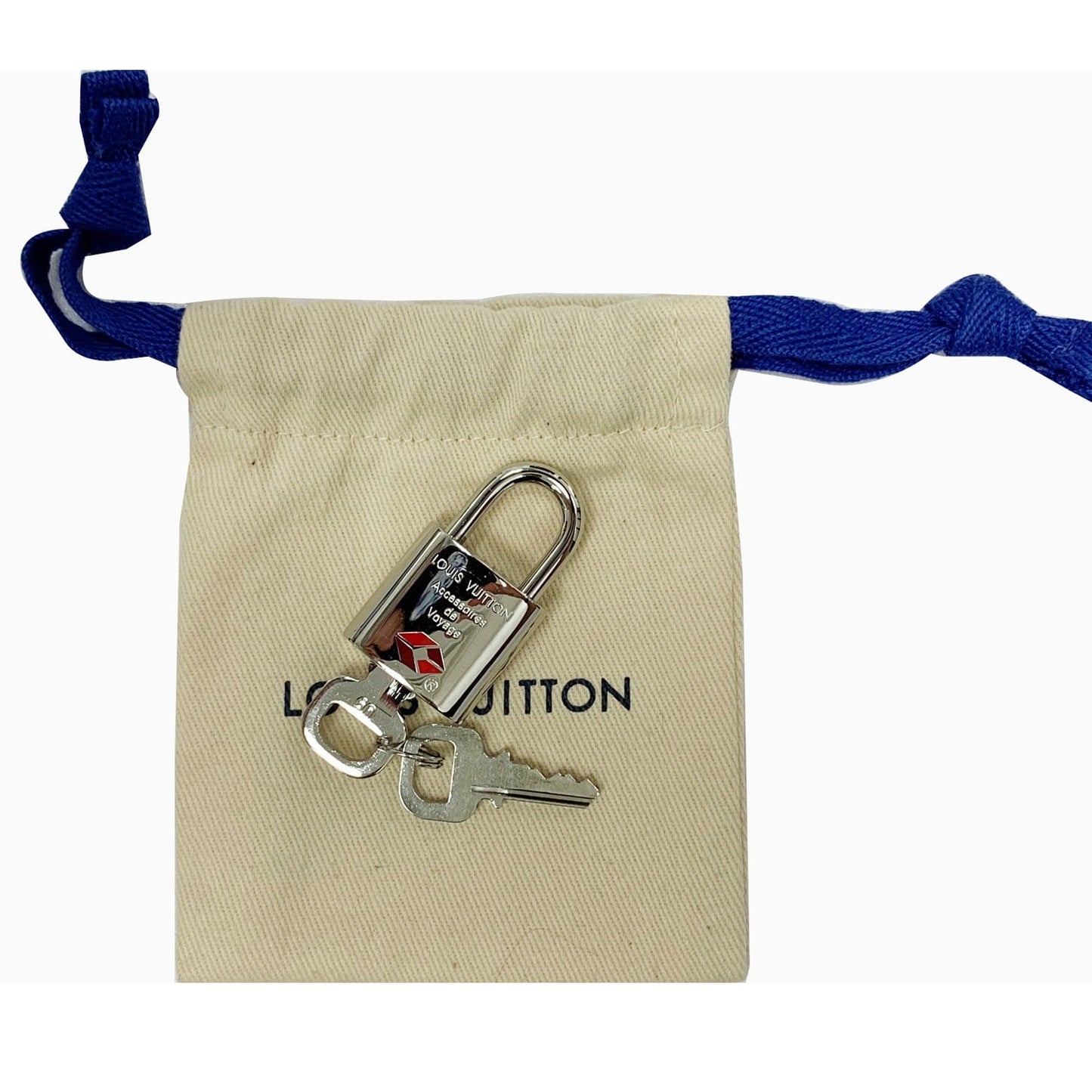 LOUIS VUITTON TSA Lock and Key Set Silver Number 007