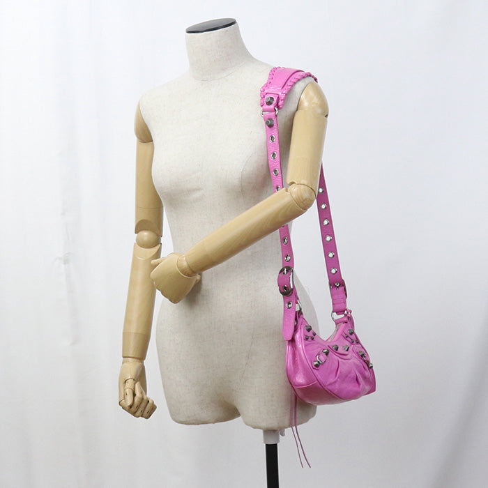 BALENCIAGA 671309 XS le cagoule Shoulder Bag lambskin pink Women