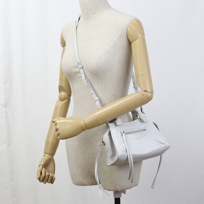 BALENCIAGA 638524 Neo Classic City Mini Handbag leather white Women